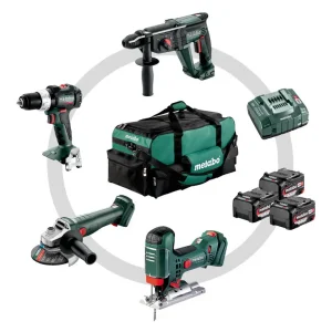 Metabo Combo Set 4.3 18V bestehend aus 4 Akku-Maschinen mit 3 x 4 Ah Li-Ion in Werkzeugtasche Preisknaller