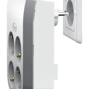 Preisknaller REV Ritter Steckdosenerweiterung MultiPower 4-fach weiß-grau(Verpackungseinheit: 2Stück)