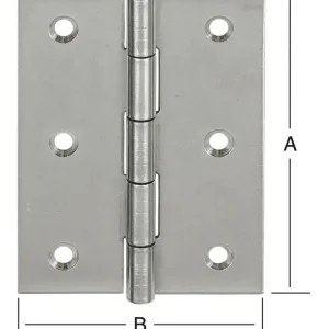 Top-Seller Vormann Tür-Scharnier halbbreit 80 x 58 mm Edelstahl Rostfrei (V2A)
