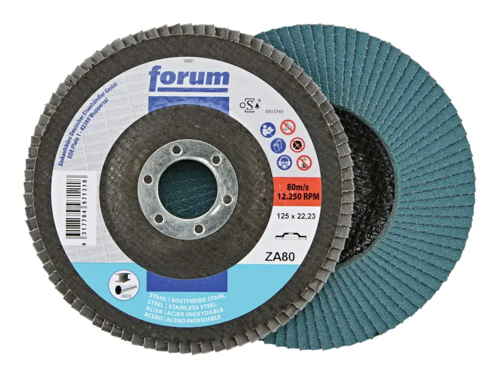 Forum Fächerschleifscheibe 125 mm, gerade, ZK 80 Neue Ware
