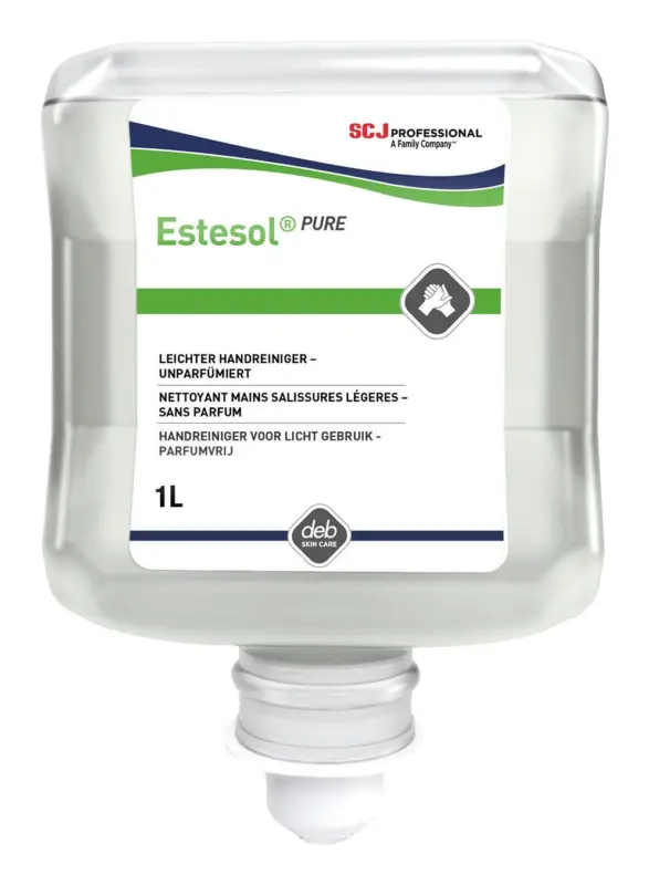 Top-Angebot SC Johnson Professional Estesol PURE leichte Reinigungslotion für Hände/Haar/Körper, unparfümiert und farbstofffrei - 1L Kartusche