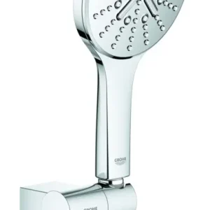 Grohe Rainshower SmartActive 130 Wandhalterset mit EcoJoy 9,5 l 3 Strahlarten mit verstellbarem Handbrausehalter - Chrom Schnäppchen