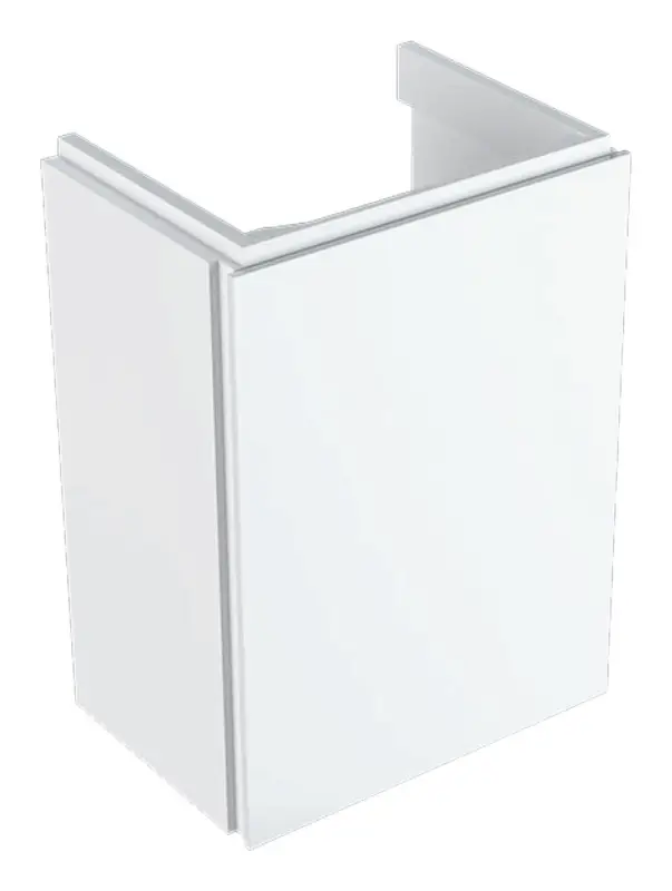 Expressversand Geberit Xeno² Waschbeckenunterschrank mit 1 Tür Türanschlag rechts / links 380 mm x 265 mm x 525 mm - Weiß Hochglanz
