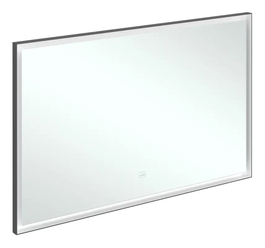 Ausverkauf Villeroy & Boch Subway 3.0 Spiegel mit Beleuchtung (1x LED) 1200 x 750 mm - Black Matt / White Matt