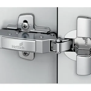 Bestpreis Hettich Sensys Dicktürscharnier, Türdicke bis 32 mm, mit integrierter Dämpfung (8631i), vernickelt, einliegend, Schnellmontage Flash