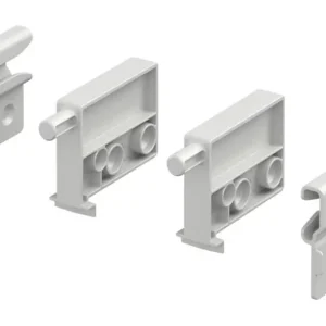 Ausverkauf Hettich Tablarbodenarretierung, Set, weiß, links und rechts