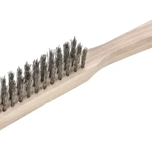 Lessmann Handdrahtbürste rostfrei gewellt 0,35 mm 3-reihig Schnäppchen