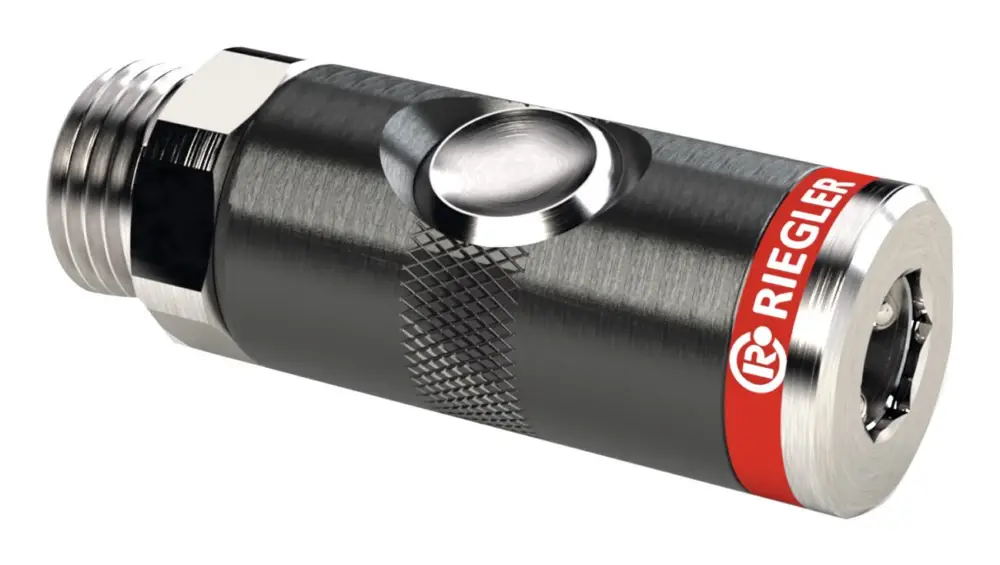 Kracherpreis Riegler Sicherheitskupplung mit Druckknopf drehbar, NW 7,4 mm AG G1/4"