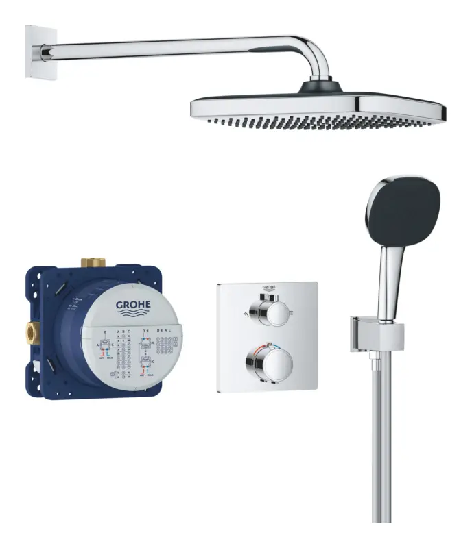 Grohe Precision Thermostat Duschsystem mit Vitalio Comfort 250 - Chrom Markenware