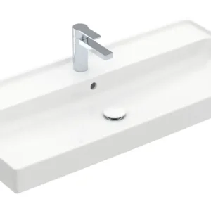 Villeroy & Boch Collaro Schrankwaschtisch mit 1 Hahnloch mit Überlauf Unterseite ungeschliffen 1000 x 470 x 160 mm - Weiß Alpin mit CeramicPlus Saisonangebot