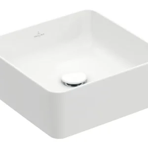 Finale Aktion Villeroy & Boch Collaro Aufsatzwaschbecken 380 x 380 x 145 mm - Weiß Alpin mit CeramicPlus