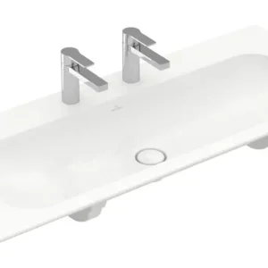 Villeroy & Boch Finion Schrankwaschtisch mit 2 Hahnlöchern ohne Überlauf 1200 x 500 x 160 mm - Weiß Alpin mit CeramicPlus Wochenendangebot