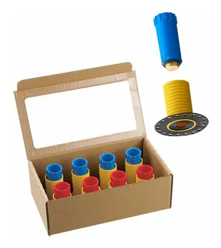 Haas Starter-Kit OHA Dichtfix mit Messing Baustopfen, rot/blau Begrenztes Angebot