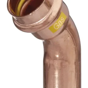 Hermann Schmidt Bogen V-Press Copper AQUAGAS 45 Grad, I/A, 15 x 15 mm Preis Gesenkt
