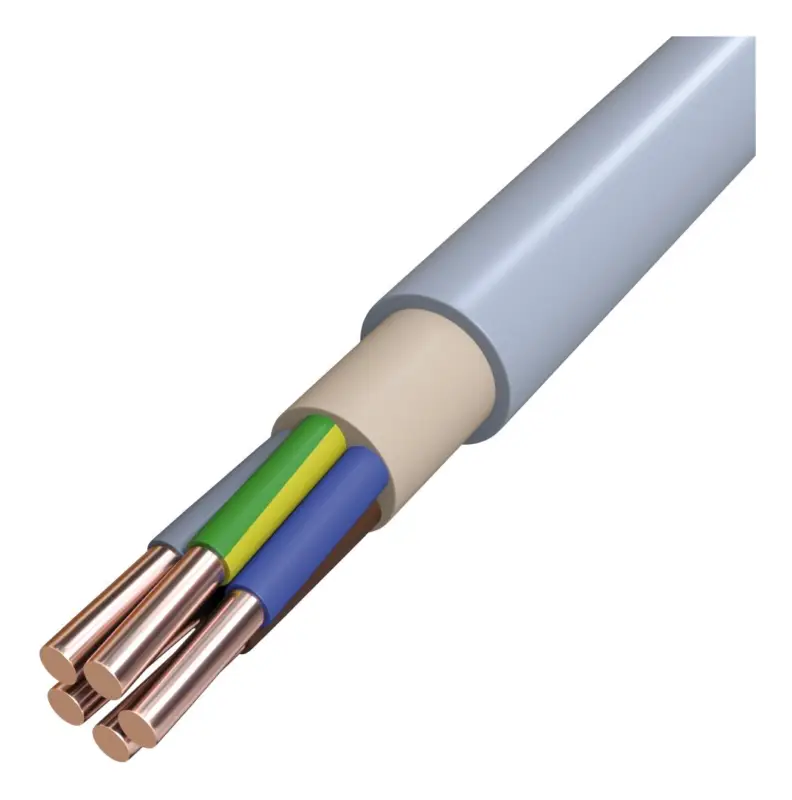 Mantelleitung Dca halogenfrei NHXMH-J 5 x 1,5 grau R100 s1b d1 a1 Kupfer blank Ø9,2 mm(Verpackungseinheit: 100Meter) Preisknaller