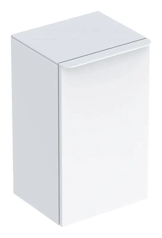 Letzte Chance Geberit Smyle Square Seitenschrank 1 Tür Türanschlag rechts 360 mm x 326 mm x 600 mm - Weiß Hochglanz