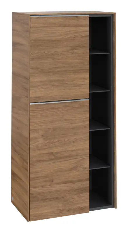 Villeroy & Boch Subway 3.0 Seitenschrank 2 Türen Anschlag links 574 x 346 x 1200 mm - Kansas Oak / Aluminium glänzend Billig