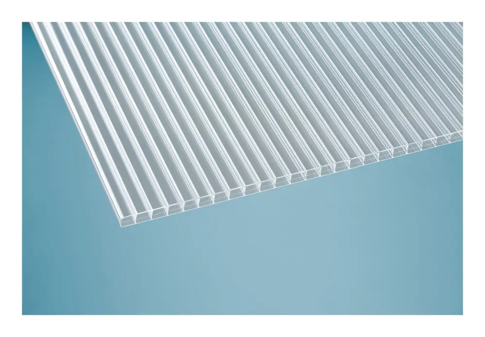 Bestpreis Einsteiger Polycarbonat Hohlkammerplatte Eco 980 x 2000 x 16 mm - Klar