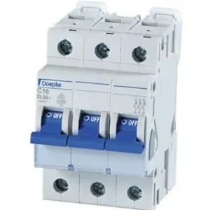 Doepke Leitungsschutzschalter C 16A 3p 400V 10kA 3TE AC/DC 50Hz Zusatzeinrichtungen möglich IP20 Knallerangebot