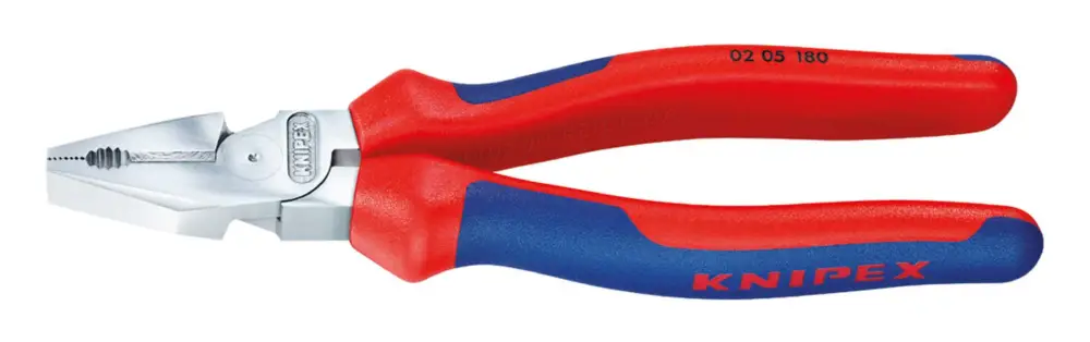 Preisreduziert Knipex Kraft-Kombizange verchromt 180 mm mit Mehrkomponenten-Griff