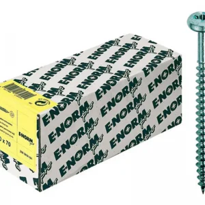 Angebot E-NORMpro Spanplattenschrauben Pan-Head / Rundkopf verzinkt Innenstern TX 6 x 60 mm(Verpackungseinheit: 200Stück)