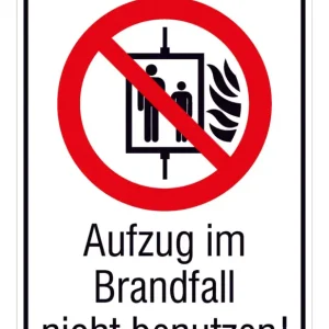 Heißes Angebot SafetyMarking Verbotsschild 13,1 x 18,5 mm Aufzug nicht benutzen Folie HI150