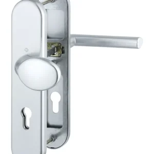 Sale Hoppe Stockholm Aluminium-Schutz-Langschild-Wechsel-Garnitur 76G/3331/3410/1140, Profilzylinder, für Außen-/Wohnungsabschluss-Türen (41-46 mm) - silberfarben