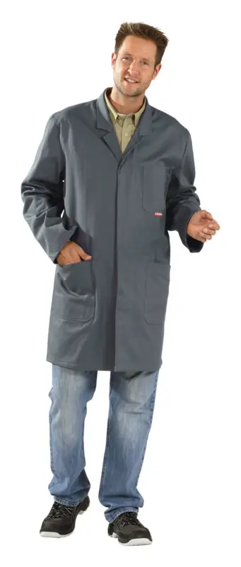 Planam Berufsmantel 100% Baumwolle 290 g/qm Größe 52 grau Neu