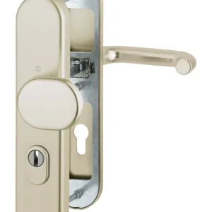 Sale Hoppe Paris Aluminium-Schutz-Langschild-Wechsel-Garnitur 86G/3332ZA/3310/138L, Profilzylinder, mit Zylinder-Abdeckung für Außen-/Wohnungsabschluss-Türen (42-47 mm) - neusilberfarben