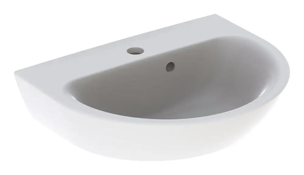Geberit Renova Handwaschbecken mit Hahnloch mit Überlauf 500 mm x 400 mm - Weiß KeraTect Neue Ware