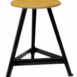 Echt Bandstahl-Hocker 3 Beine H600 mm