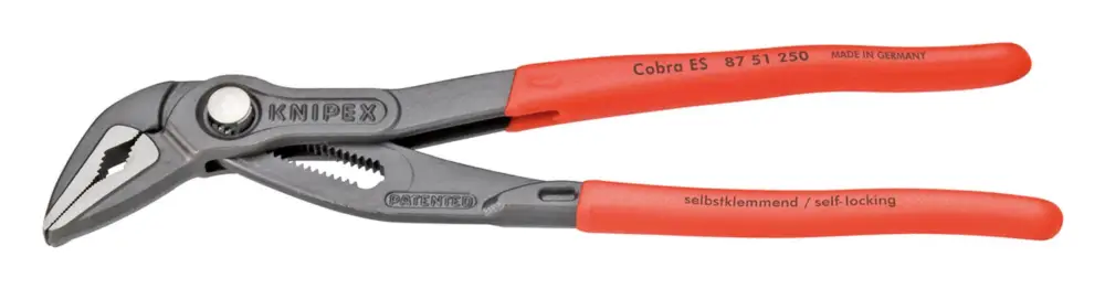 Knipex Wasserpumpenzange Cobra ES 250 mm mit Mehrkomponenten-Griff Geprüft