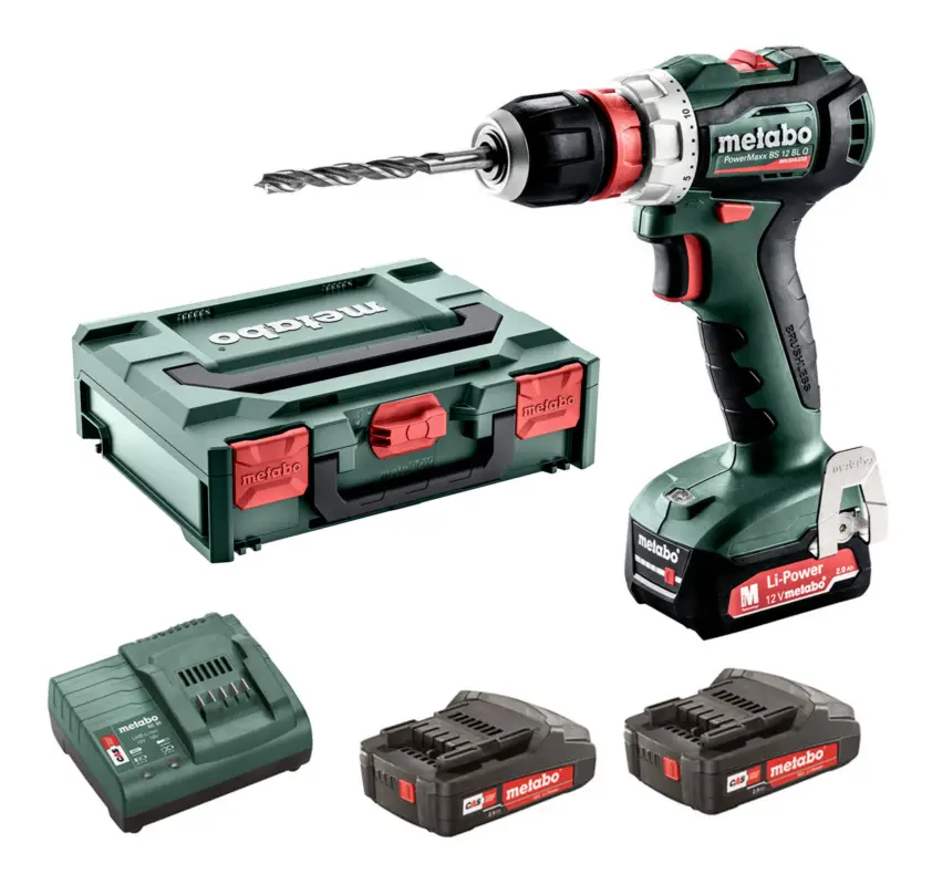 Metabo PowerMaxx BS 12 BL Q Akku-Bohrmaschine 2 x 2 Ah Li-Ion in MetaBox Neue Kollektion