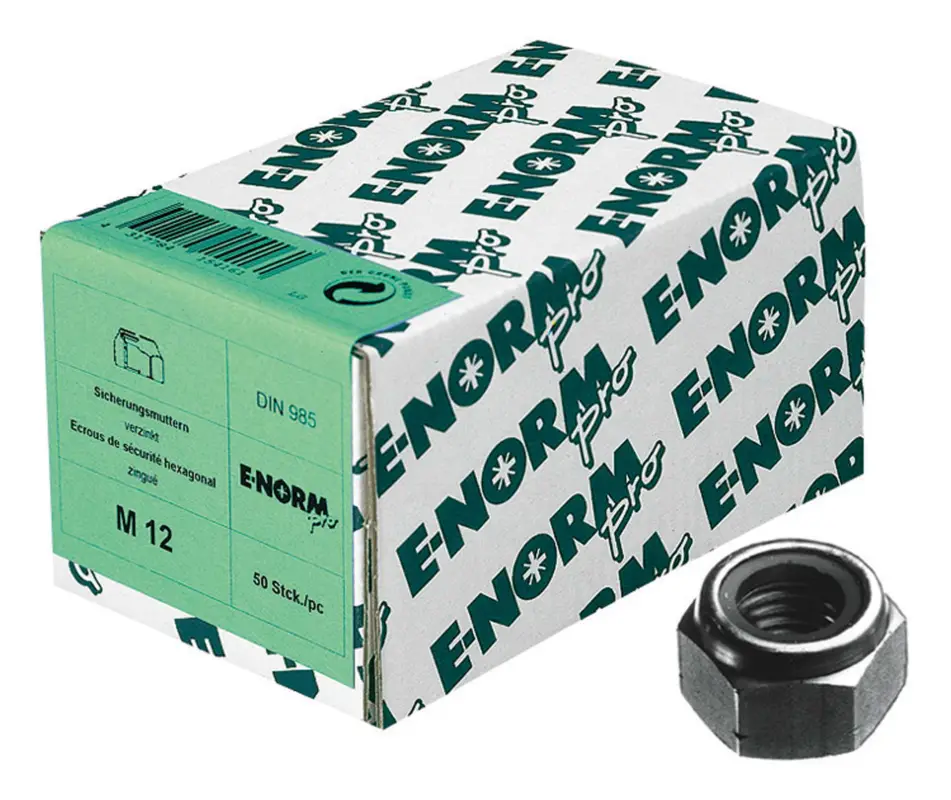 E-NORMpro Sicherungsmutter DIN 985 Edelstahl A2 M8(Verpackungseinheit: 100Stück) Top-Preis