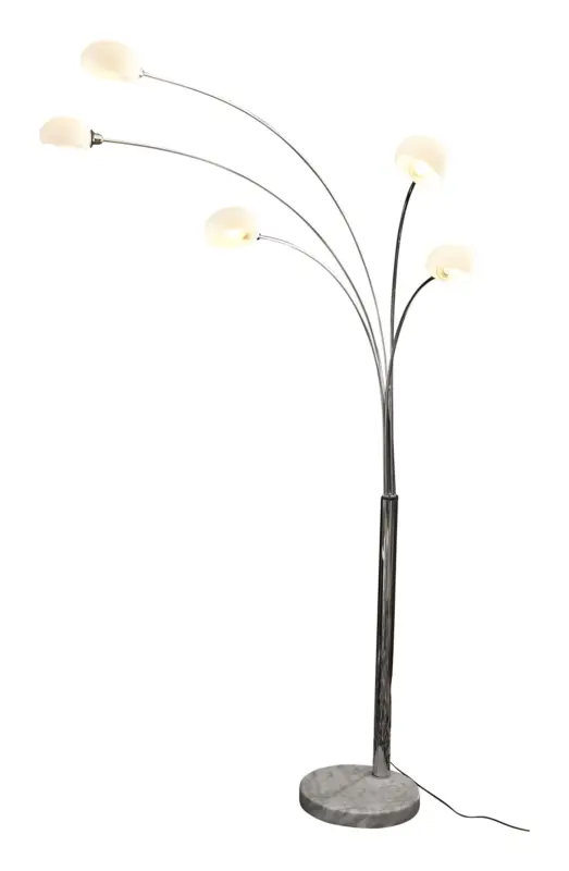 SalesFever Stehlampe (Five Fingers), 210 cm - Glas, Marmor Weiß Neu Im Sortiment