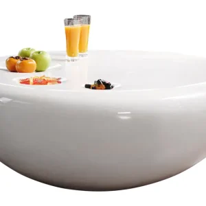 Aktuell SalesFever Couchtisch, rund Ø 100 cm - Fiberglas Weiß