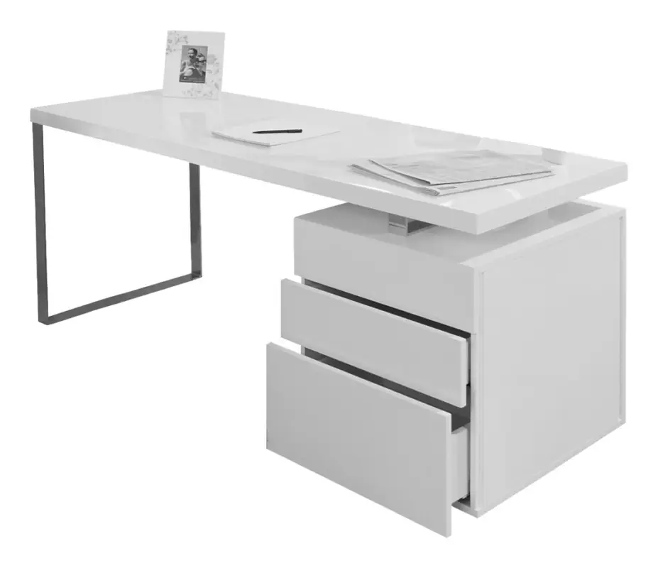 SalesFever Schreibtisch, 160 x 70 x 76 cm - Weiß Nur Heute