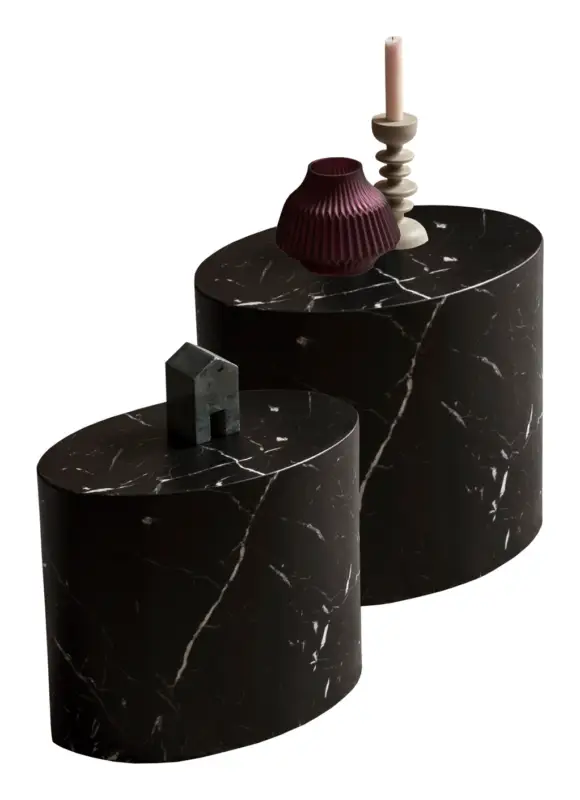 SalesFever Couchtisch, 2er Set, oval - Holz Schwarz Aktuell