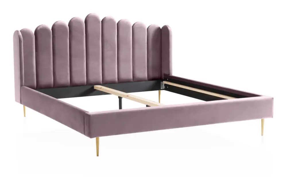 SalesFever Muschelbett, 140 x 200 cm - Samt Rose Wochenendangebot