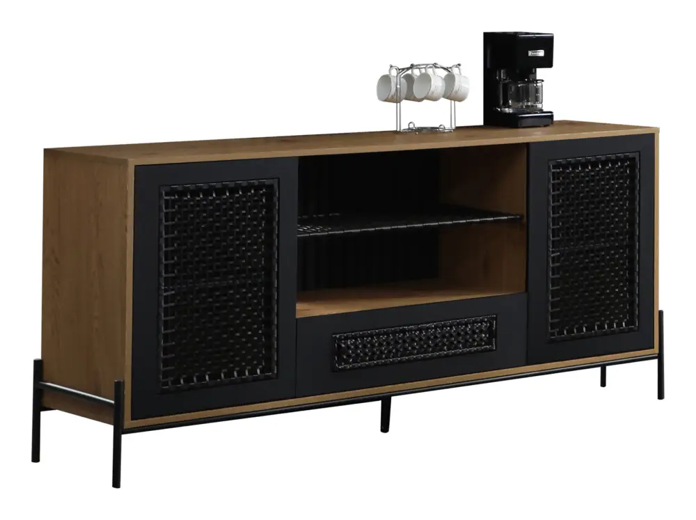 Schneller Versand SalesFever Sideboard - Natur/Schwarz