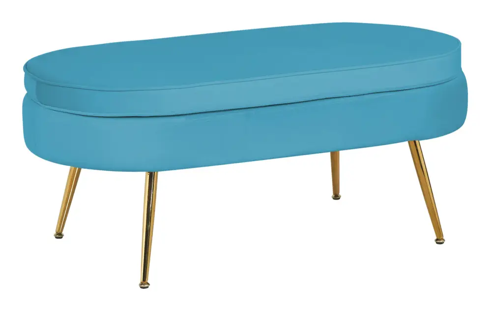 Top-Angebot SalesFever Sitzpouf, oval - Samt Blau