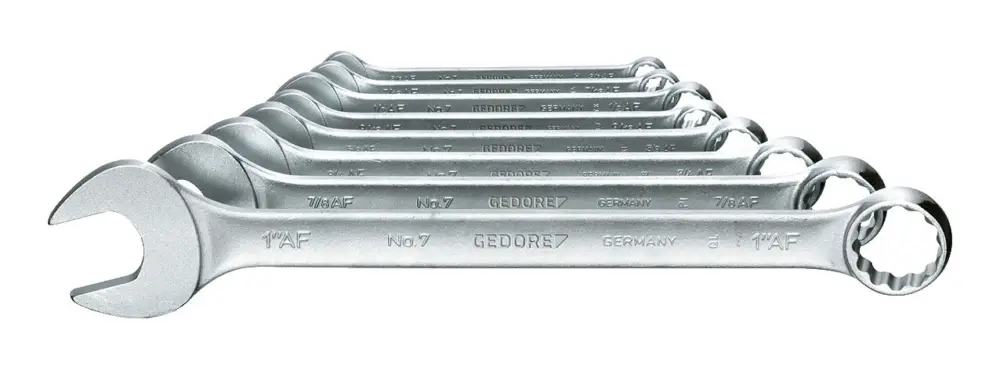 Markenprodukt Gedore Blau 7-08A Ring-Maulschlüssel-Satz 8-teilig UD-Profil 3/8-1"