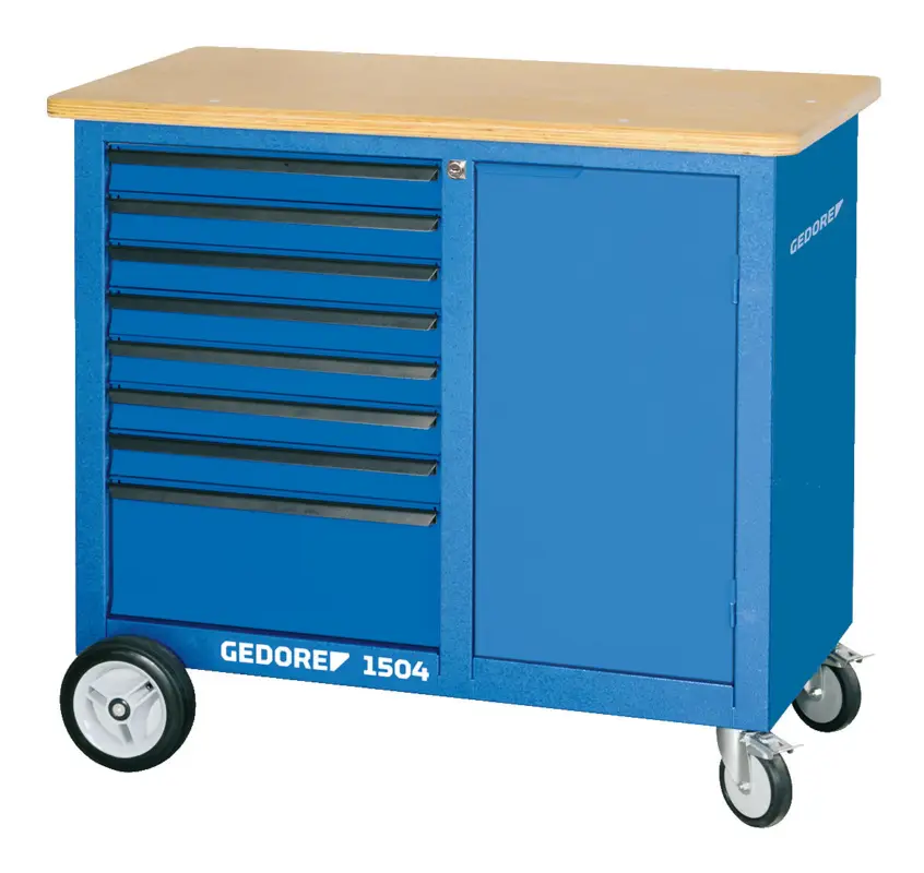 Bestpreis Gedore Blau 1504 0701 Rollwerkbank mit 8 Schubladen