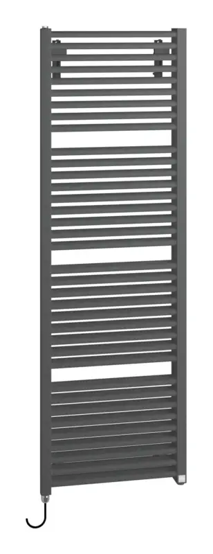 Aktuell Kermi Duett-E Bad- und Wohnheizkörper WWS - Regler Ausführung links 934 x 1796 x 74 mm - Graphit Metallic / Schwarz