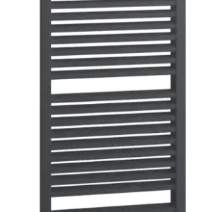 Kermi Duett-E Bad- und Wohnheizkörper WWS - Regler Ausführung links 934 x 1796 x 74 mm - Anthracite Grey / Schwarz Geprüft