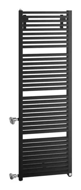 Kermi Duett-D Bad- und Wohnheizkörper Ausführung links 934 x 1492 x 74 mm - Schwarz Soft (RAL 9005 MT) Preiswert