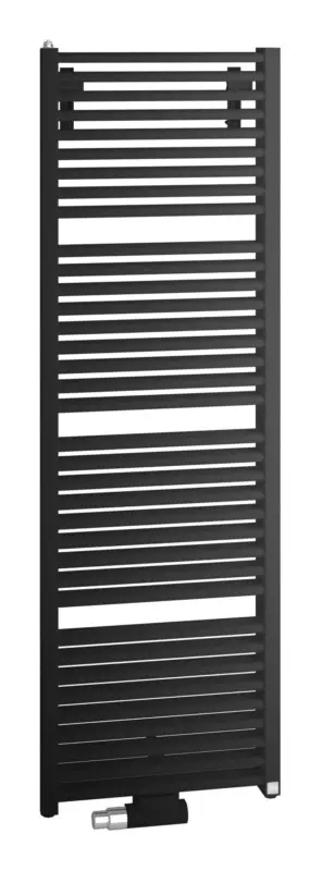 Kermi Duett Bad- und Wohnheizkörper 634 x 1188 x 74 mm - Schwarz Soft (RAL 9005 MT) Nur Für Kurze Zeit