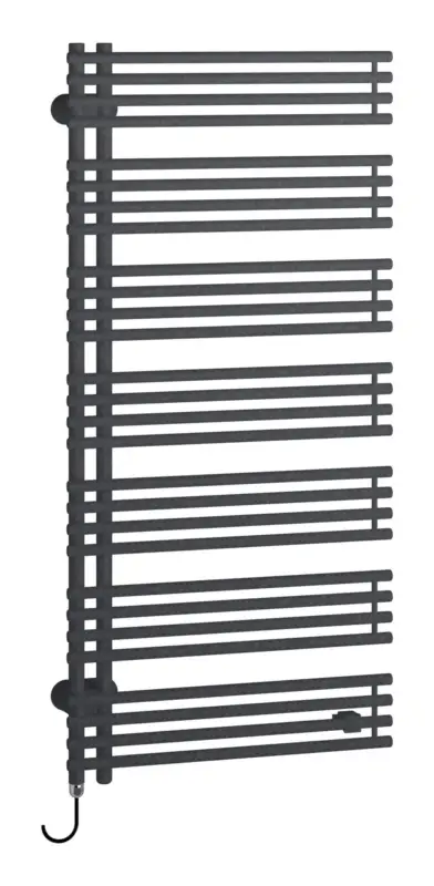 Sichere Zahlung Kermi Diveo-E Bad- und Wohnheizkörper WWS - Regler Ausführung links 450 x 1320 x 46 mm - Anthracite Grey / Schwarz