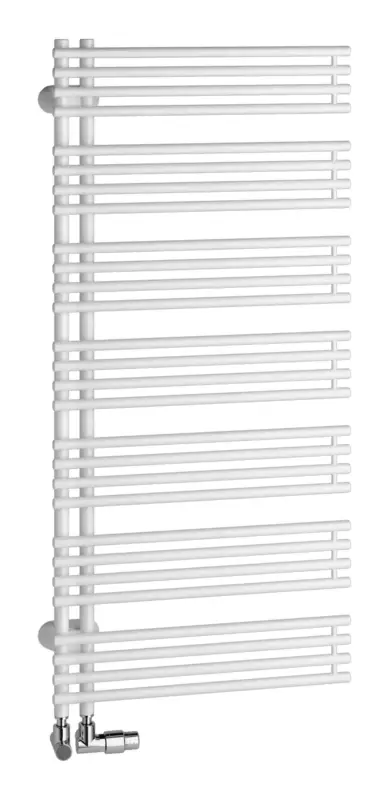 Kermi Diveo Bad- und Wohnheizkörper Ausführung rechts Anschluss seitlich 450 x 940 x 46 mm - Weiß Soft (RAL 9016 MT) Finale Aktion