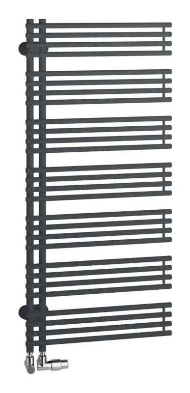 Direkt Vom Hersteller Kermi Diveo Bad- und Wohnheizkörper Ausführung rechts Anschluss seitlich 450 x 1320 x 46 mm - Anthracite Grey